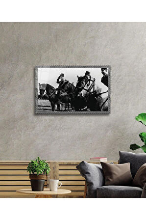 Atatürk Cam Tablo 4mm Dayanıklı Temperli Cam, Atatürk Glass Wall Art