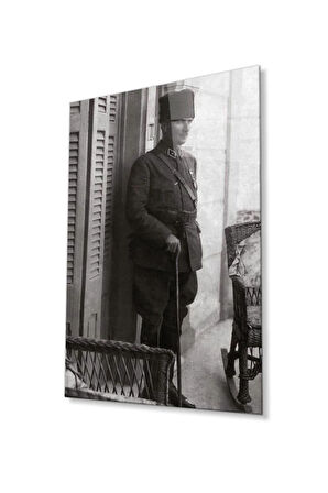 Atatürk Cam Tablo 4mm Dayanıklı Temperli Cam, Atatürk Glass Wall Art