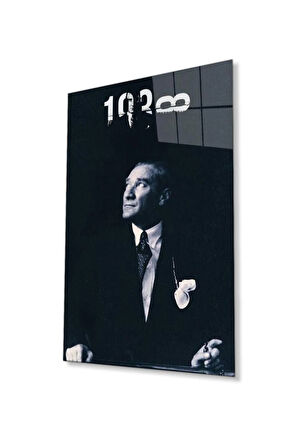 Atatürk Cam Tablo 4mm Dayanıklı Temperli Cam, Atatürk Glass Wall Art