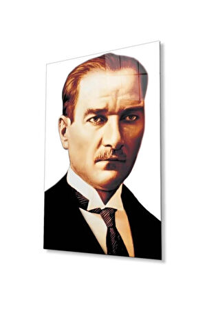 Atatürk Cam Tablo 4mm Dayanıklı Temperli Cam, Atatürk Glass Wall Art