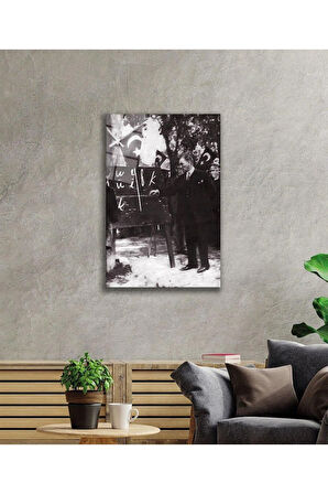 Atatürk Cam Tablo 4mm Dayanıklı Temperli Cam, Atatürk Glass Wall Art