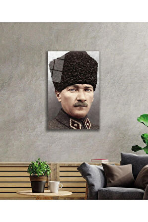 Atatürk Cam Tablo 4mm Dayanıklı Temperli Cam, Atatürk Glass Wall Art