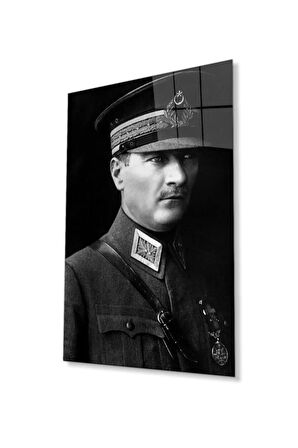 Atatürk Cam Tablo 4mm Dayanıklı Temperli Cam, Atatürk Glass Wall Art