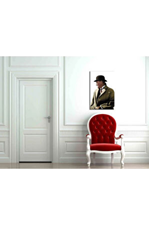 Atatürk Cam Tablo 4mm Dayanıklı Temperli Cam, Atatürk Glass Wall Art