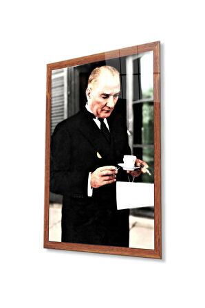 Atatürk Cam Tablo 4mm Dayanıklı Temperli Cam, Atatürk Glass Wall Art