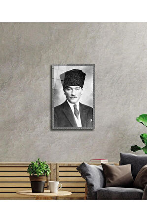 Atatürk Cam Tablo 4mm Dayanıklı Temperli Cam, Atatürk Glass Wall Art