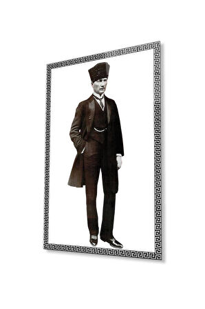 Atatürk Cam Tablo 4mm Dayanıklı Temperli Cam, Atatürk Glass Wall Art