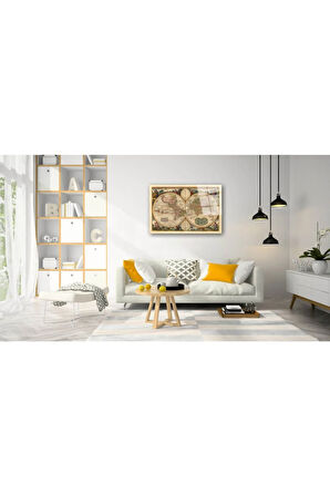 Dünya Haritası 7 Cam Tablo