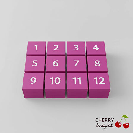 Advent Calendar Takı Kutusu – 12'li Karışık Takı Seti Her Aya Özel Notlarla Sürpriz Dolu Şıklık