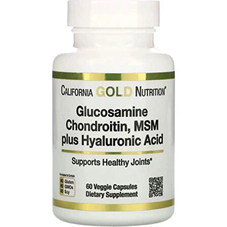 California Gold Nutrition, Glucosamine(Glukozamin) Chondroitin, MSM plus 60 Veggie Caps