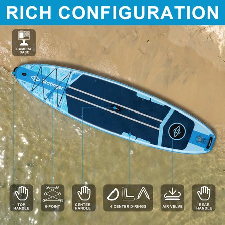 Kamera Aparatlı Stand up Paddle Board 335x84x15 cm ölçülerinde Şişme sörf TAHATSI FULL SET