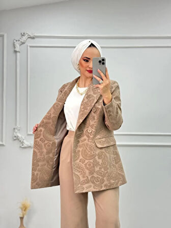 Camelya Premium Kalite Dokulu Ceket Pantolon İkili Takım Premium Ceketli Takım