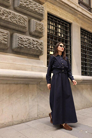 Kadın Beli Büzgülü Alice Jile Elbise ve Ceket İkili Takım 