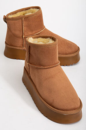 Suins Camila Model İçi Komple Kürklü Kadın Siyah Taba Ten Bot