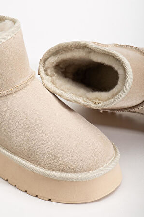 Suins Camila Model İçi Komple Kürklü Kadın  Ten Bot