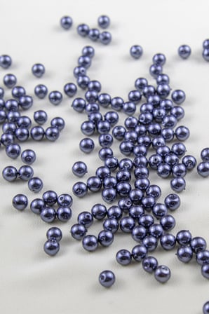 6 mm Füme Cam İnci Boncuk Aksesuar Takı Malzemesi (30 Gr 105 Adet)