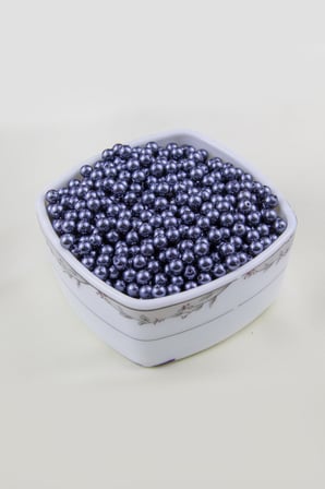 6 mm Füme Cam İnci Boncuk Aksesuar Takı Malzemesi (30 Gr 105 Adet)