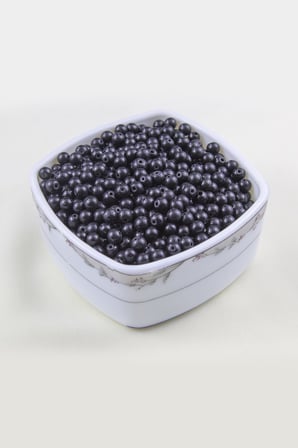 Siyah Cam İnci 6 mm Boncuk Aksesuar Takı Malzemesi (30 Gr 105 Adet)