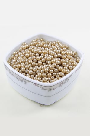 Karamel Rengi 6 mm İnci Boncuk Aksesuar Takı Malzemesi (30 Gr 105 Adet)