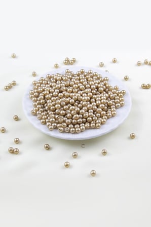 Karamel Rengi 6 mm İnci Boncuk Aksesuar Takı Malzemesi (30 Gr 105 Adet)
