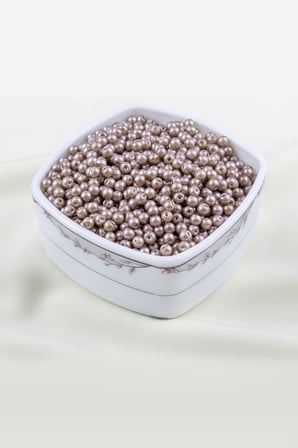 Karamel Rengi 5 mm Cam İnci Boncuk Aksesuar Takı Malzemesi (30 Gr 160 Adet)