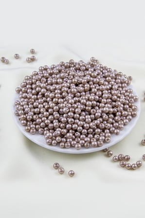 Karamel Rengi 5 mm Cam İnci Boncuk Aksesuar Takı Malzemesi (30 Gr 160 Adet)
