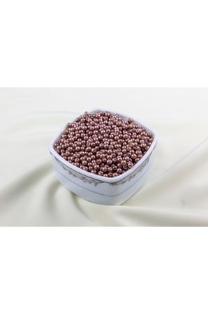 Açık Kahve 5 mm Cam İnci Boncuk Aksesuar Takı Malzemesi (30 Gr 160 Adet)