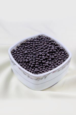 Cam İnci Boncuk 5 mm Mat Siyah Aksesuar Takı Malzemesi (25 Gr)