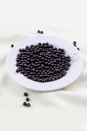 Cam İnci Boncuk 5 mm Mat Siyah Aksesuar Takı Malzemesi (25 Gr)