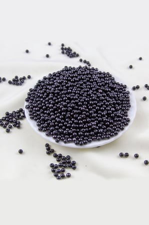 4 mm Siyah Cam İnci Boncuk Aksesuar Takı Malzemesi (30 Gr 330 Adet)