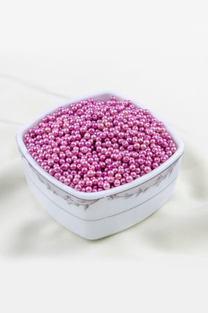 Pastel Pembe 4 mm Cam İnci Boncuk Aksesuar Takı Malzemesi (30 Gr 330 Adet)