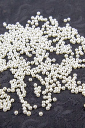 3 mm Krem Ekru Tonları Cam İnci Boncuk Aksesuar Takı Malzemesi (30 Gr 700 Adet)