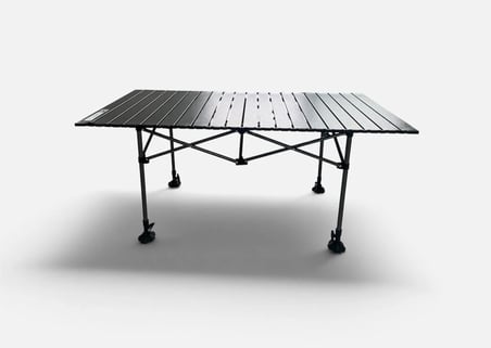 Campplus Yayla Ekstra Büyük Boy Katlanabilir Kamp Masası Teleskopik Ayaklı 120X55 cm