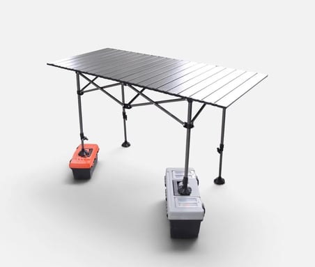 Campplus Yayla Ekstra Büyük Boy Katlanabilir Kamp Masası Teleskopik Ayaklı 120X55 cm