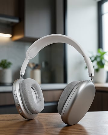 Kablosuz Kulak Üstü Bluetooth Kulaklık P9 Plus Beyaz 400 mAh