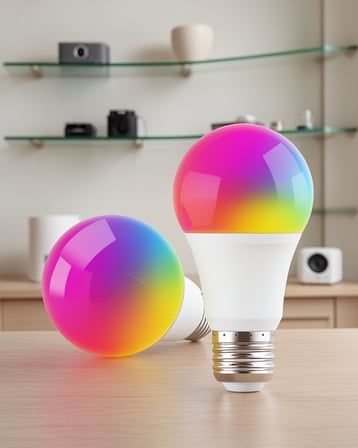 RGB Işıklı 10 Watt A+ Enerji Verimli Led Ampul UCZRGBLAMBA3-1