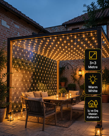 3x3 Metre Ağ LED Işık UCZZ3MAĞLED-1