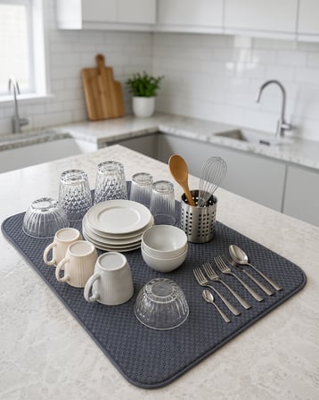 Mikrofiber Bulaşık Kurutma Matı Yüksek Su Emici UCZZBULAŞIKMATI-1