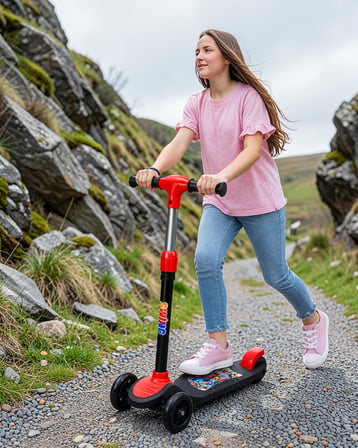 3 Tekerlekli Denge Destekli Ayarlanabilir Gidonlu Çocuk Skuteri UCZZCNSSCOOTER-1