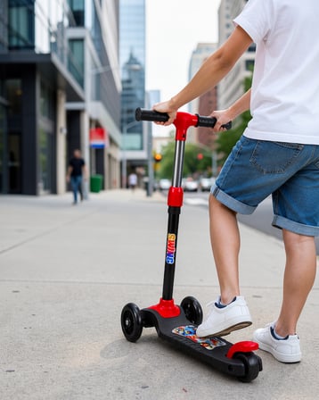 3 Tekerlekli Çocuk Scooterı Dengeli Sürüş Kaymaz Geniş Tabanlı UCZZCNSSCOOTER-2