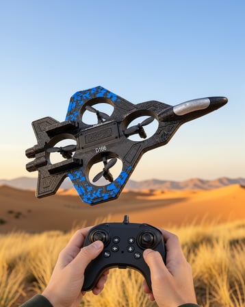 Uçak Tasarımı 4 Pervaneli Drone 2.4G 360 Derece Takla LED Işıklı UCZZD166UCAK-2