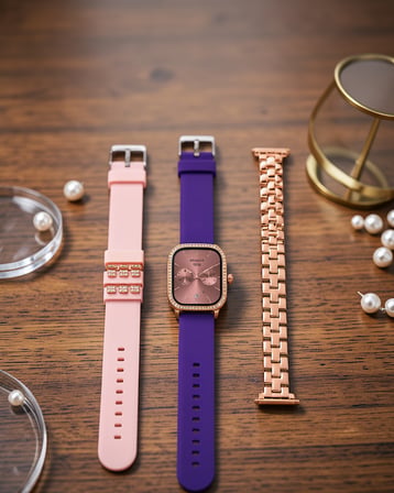 3 Kordonlu Rose Gold Kasalı Akıllı Saat Seti UCZZG10MİNİ-3