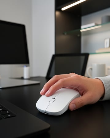 Kablosuz Bluetooth Fare Ergonomik Şarjlı UCZZPG908BEYAZ-5