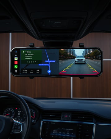 Araç İçi Ayna CarPlay Dokunmatik Ekran UCZZTSAYNACARPLAY-5