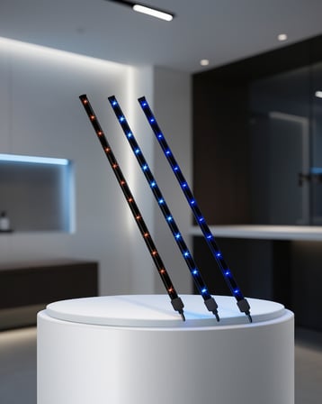 LED Meteor Yağmur Işığı 10 Adet Çubuk Kayan Yıldız Efekti UCZZZ10ÇUBUKLUDEKORLED