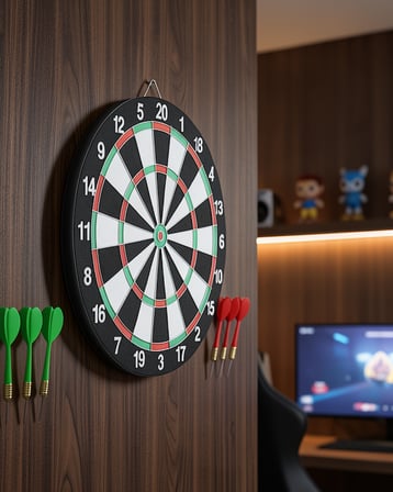 Ahşap Dart Tahtası 12 İnç 4 Dart Ok Seti UCZZZ12İNÇDART-1