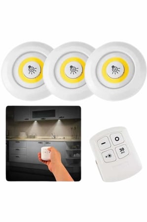 Uzaktan Kumandalı 3 Lü Spot LED Işık Seti UCZZZ3LÜSPOTLEDIŞIKKKKKK1