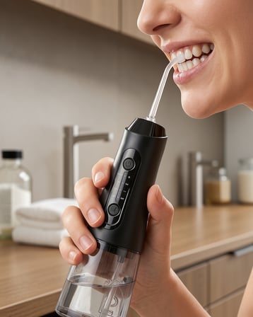 Kablosuz Ağız Duşu 320 ml Su Geçirmez UCZZZAMF11AĞIZDUŞUSİYAH-2