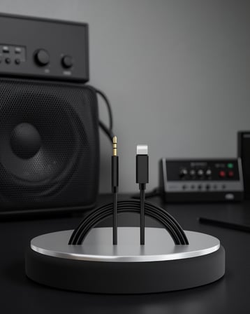 Lightning 3.5mm Aux Adaptör Kablo 1 metre UCZZZİPHONEAUX-3-1