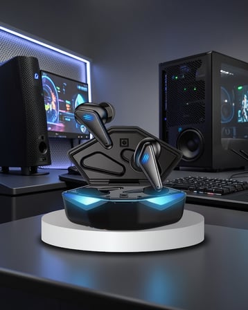 Oyuncu Kulaklık RGB Işıklı Düşük Gecikmeli UCZZZK55KULAKLIKKK2-1